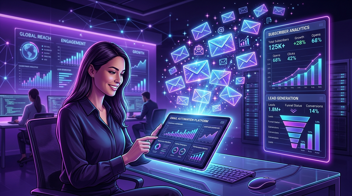 أتمتة النشرات البريدية وتحويل زوار الموقع إلى عملاء دائمين